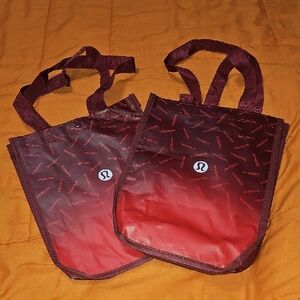 Lululemon Reusable Tote Bags. 2 Bags Same Style! Sz Small!! Like New
